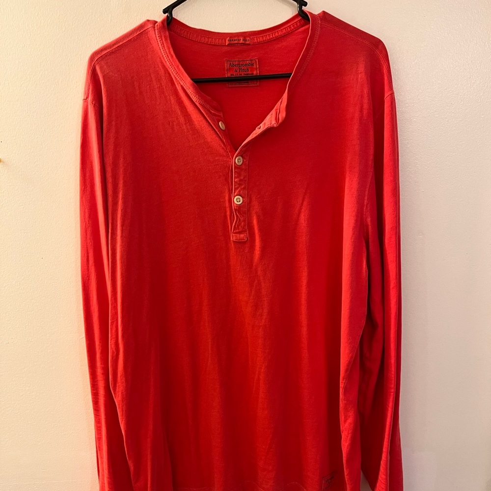 Abercrombie & fitch XXL red long sleeved shirt
